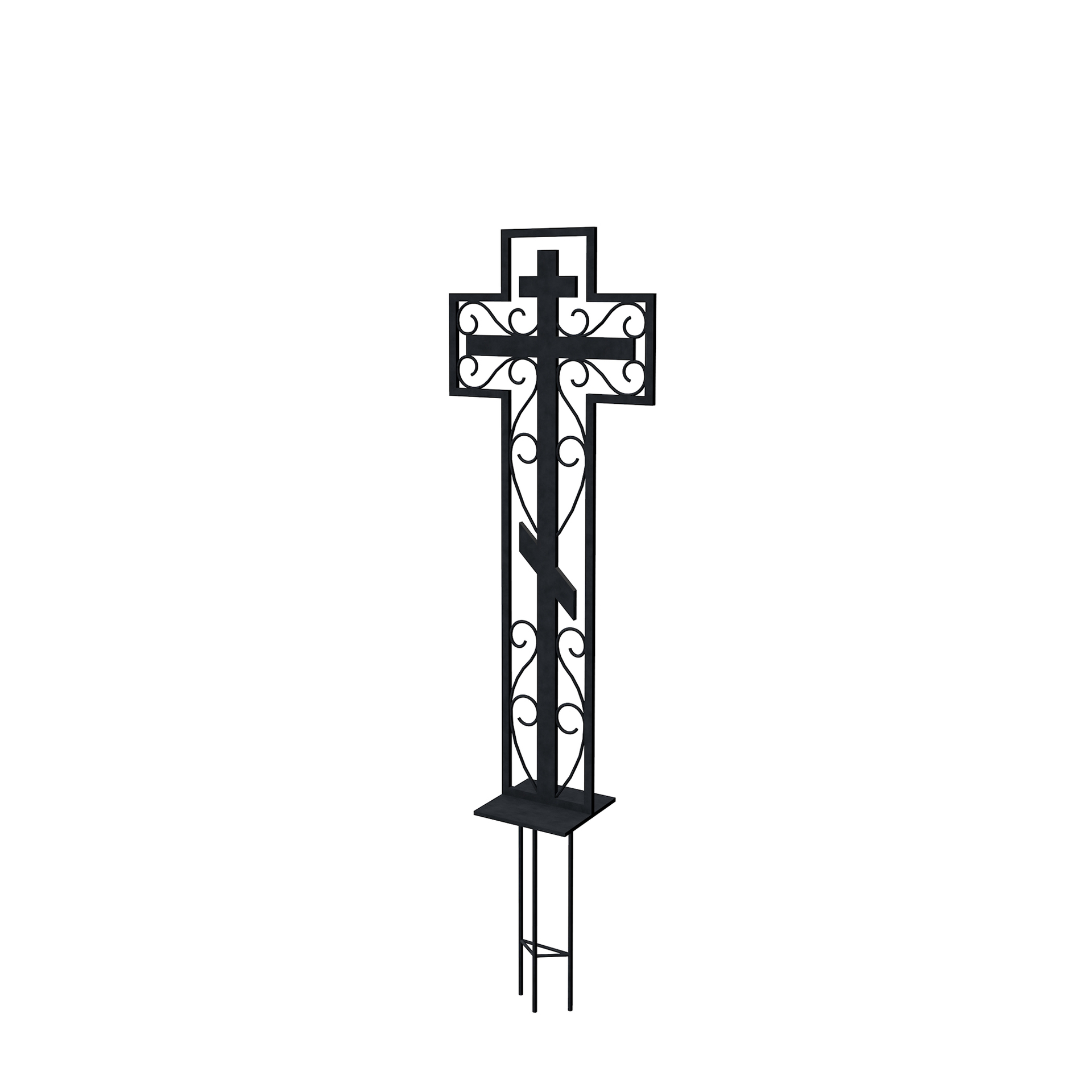 Крест на памятник из металла